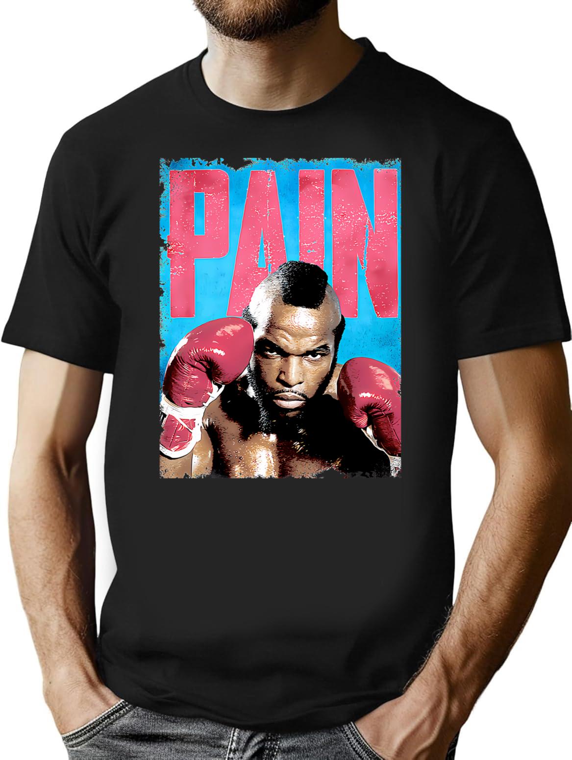 Clubber Lang Pain T-Shirt - Retro Graphic Tee for Men & Women - Black