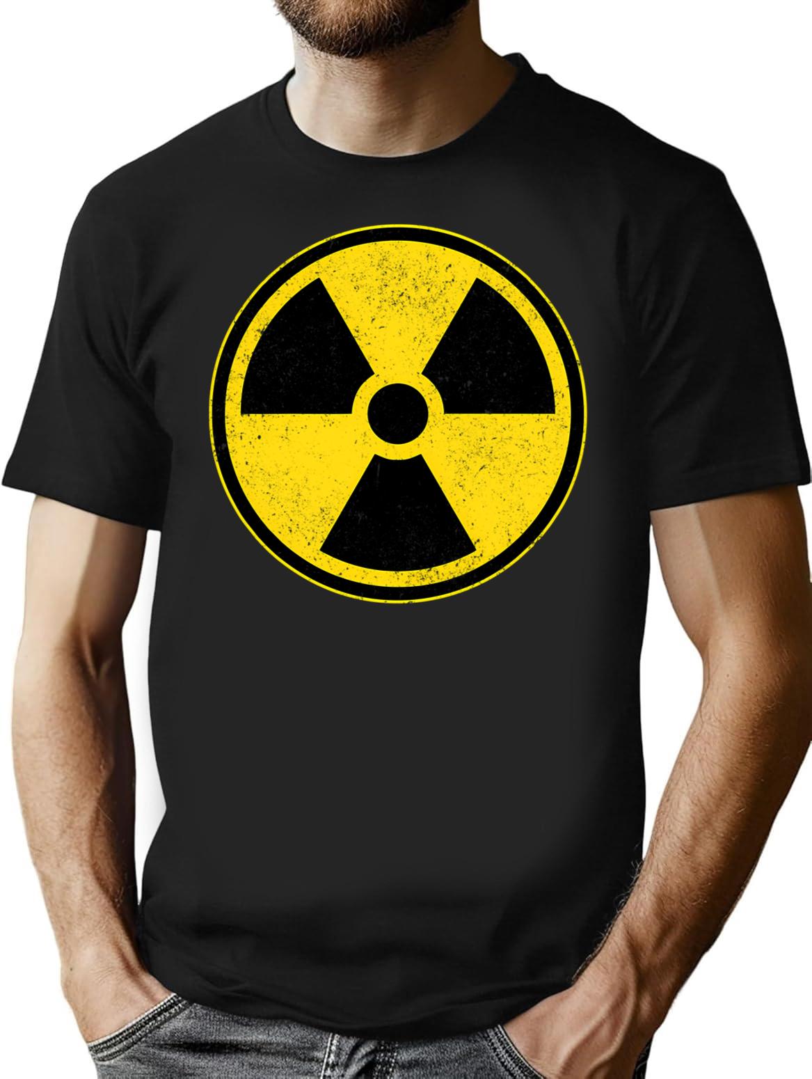 Danger Radiation Area - Radiation Warning T-Shirt - Black