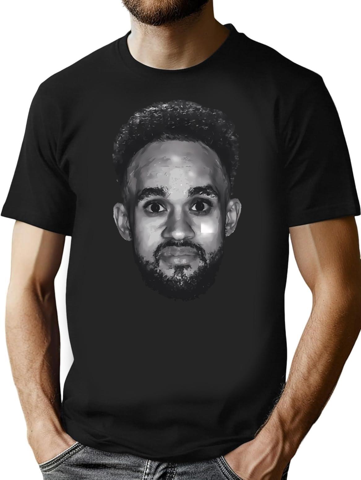 Derrick White Funny Vintage Face T-Shirt - Retro Graphic Casual Tee - Black