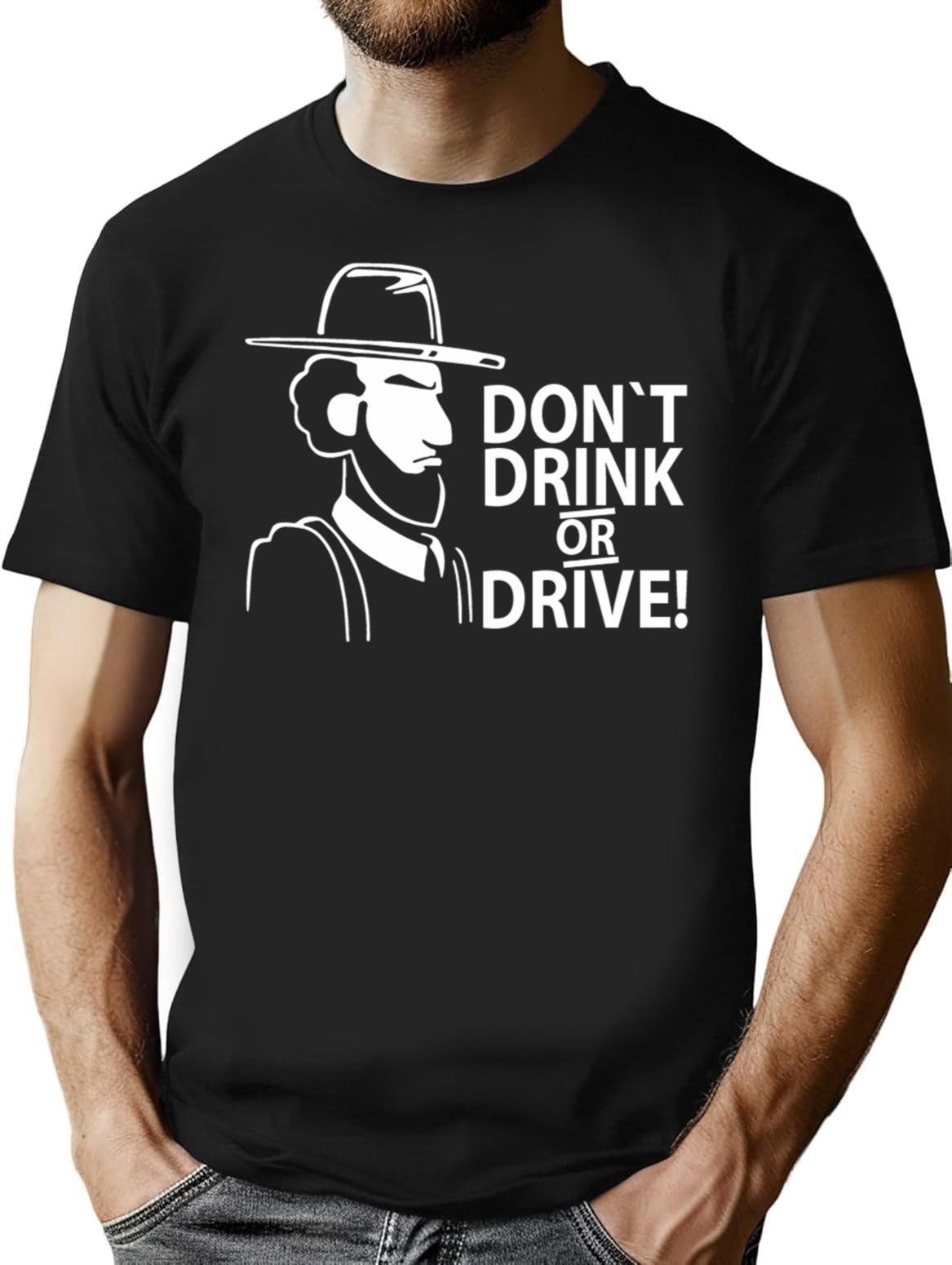 Dont Drink Or Drive T-Shirt - Retro Graphic Tee for Men & Women - Black