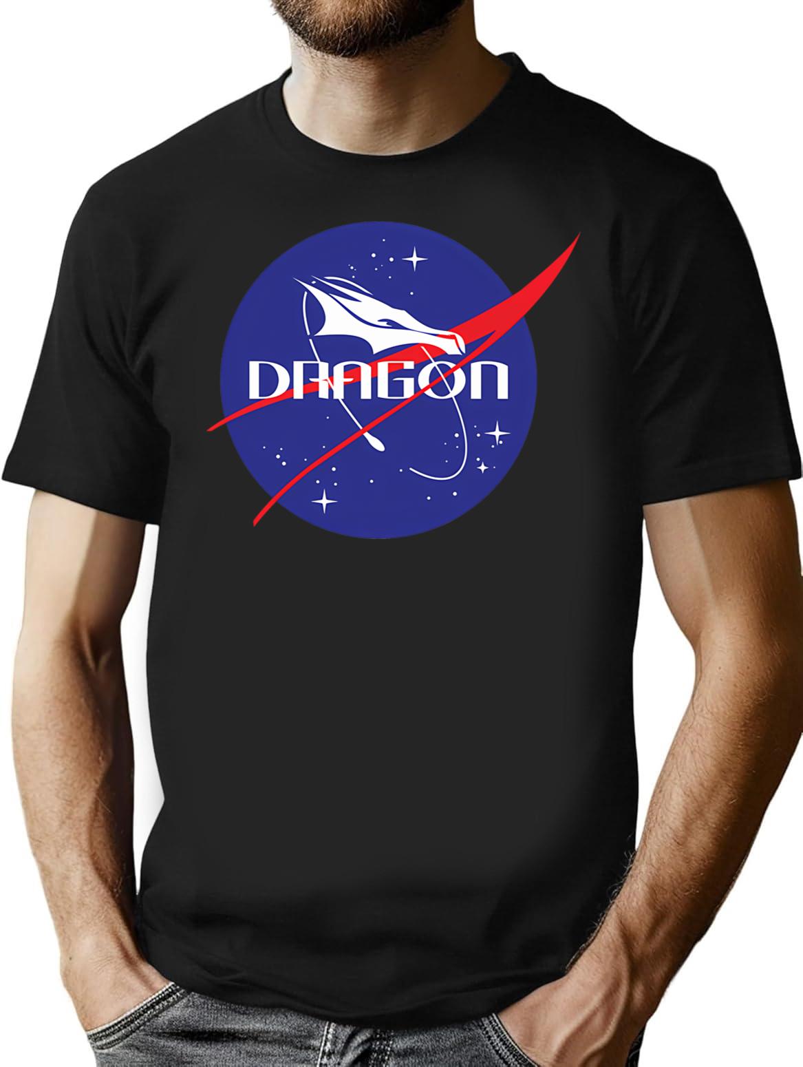 Dragon T-Shirt - Retro Graphic Tee for Men & Women - Black