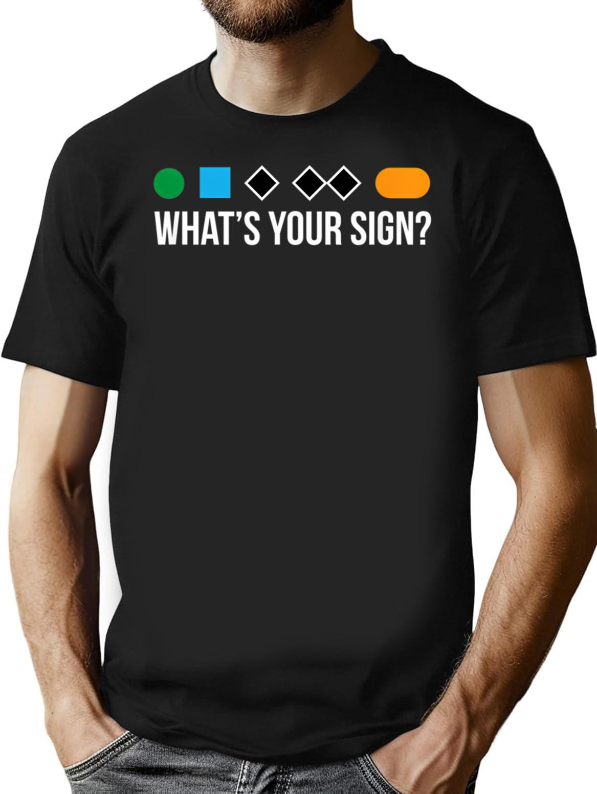 Funny Ski Skier Or Snowboard What'S Your Sign Gift Minimalist Graphic T-Shirt - Unisex Streetwear Tee - Black