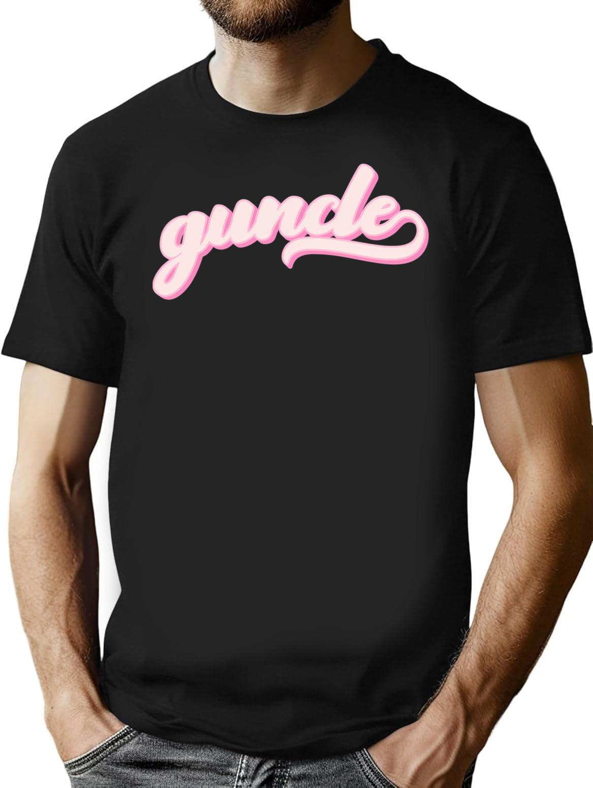 Gay Uncle Guncle Vintage Graphic Minimalist Graphic T-Shirt - Unisex Streetwear Tee - Black