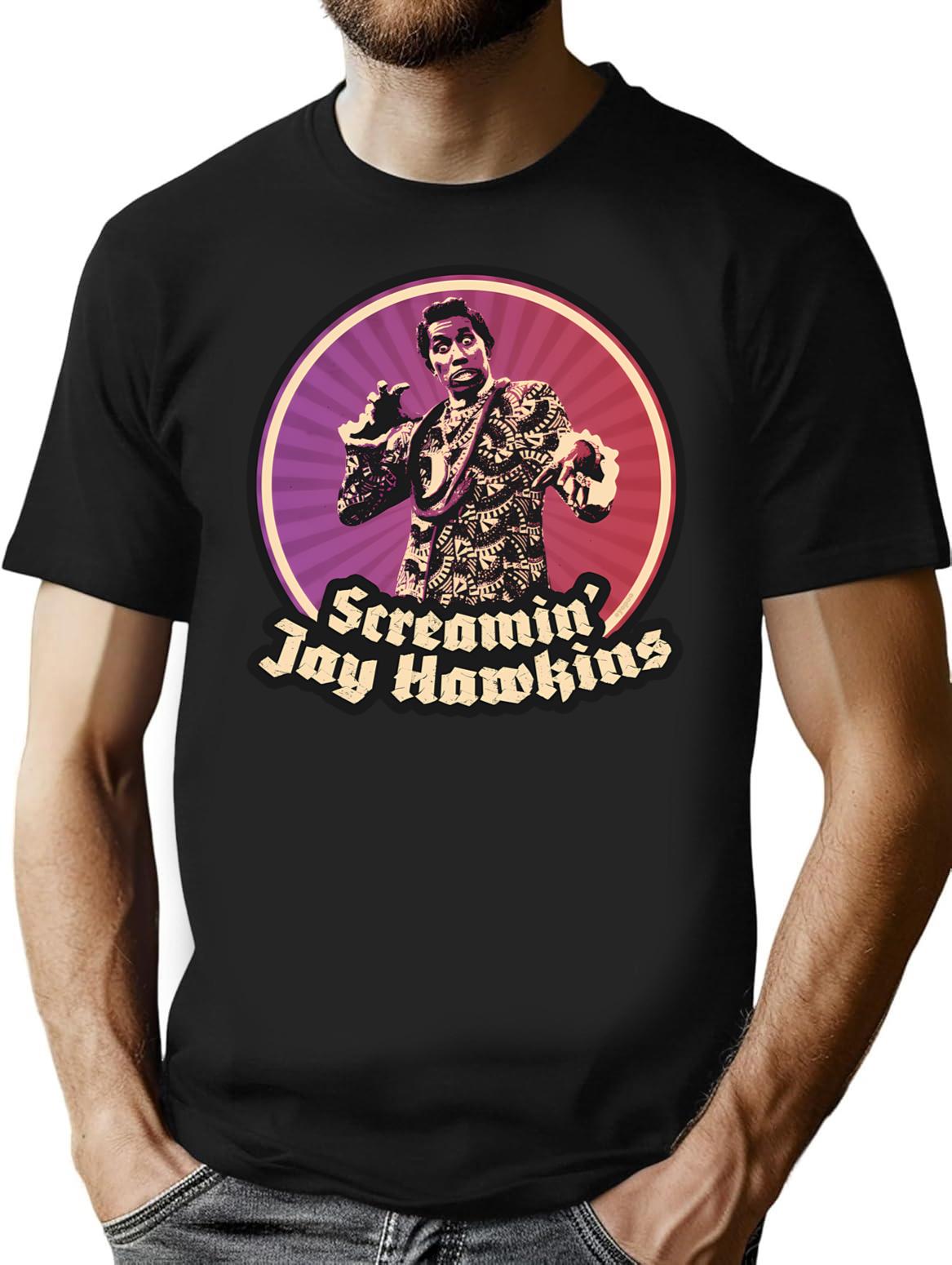 Screamin Jay Hawkins T-Shirt for Men & Women, T-Shirts Graphic Tee - Black