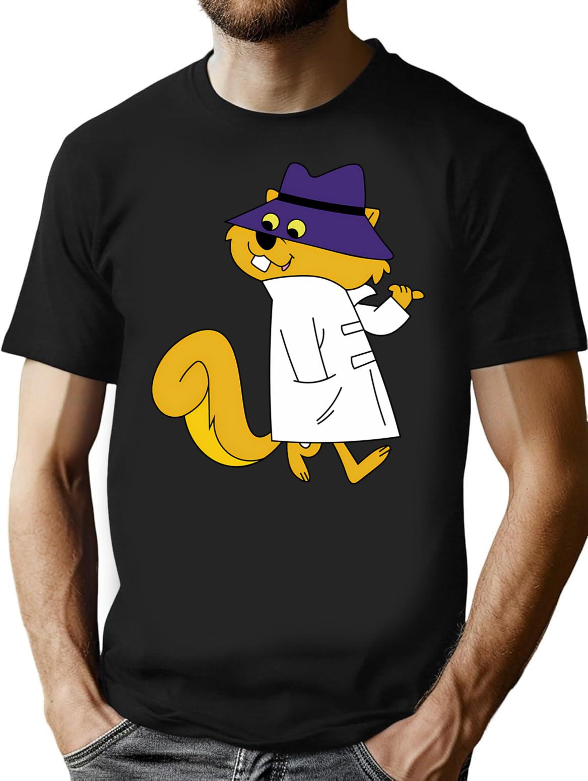 Secret Squirrel Minimalist Graphic T-Shirt - Unisex Streetwear Tee - Black