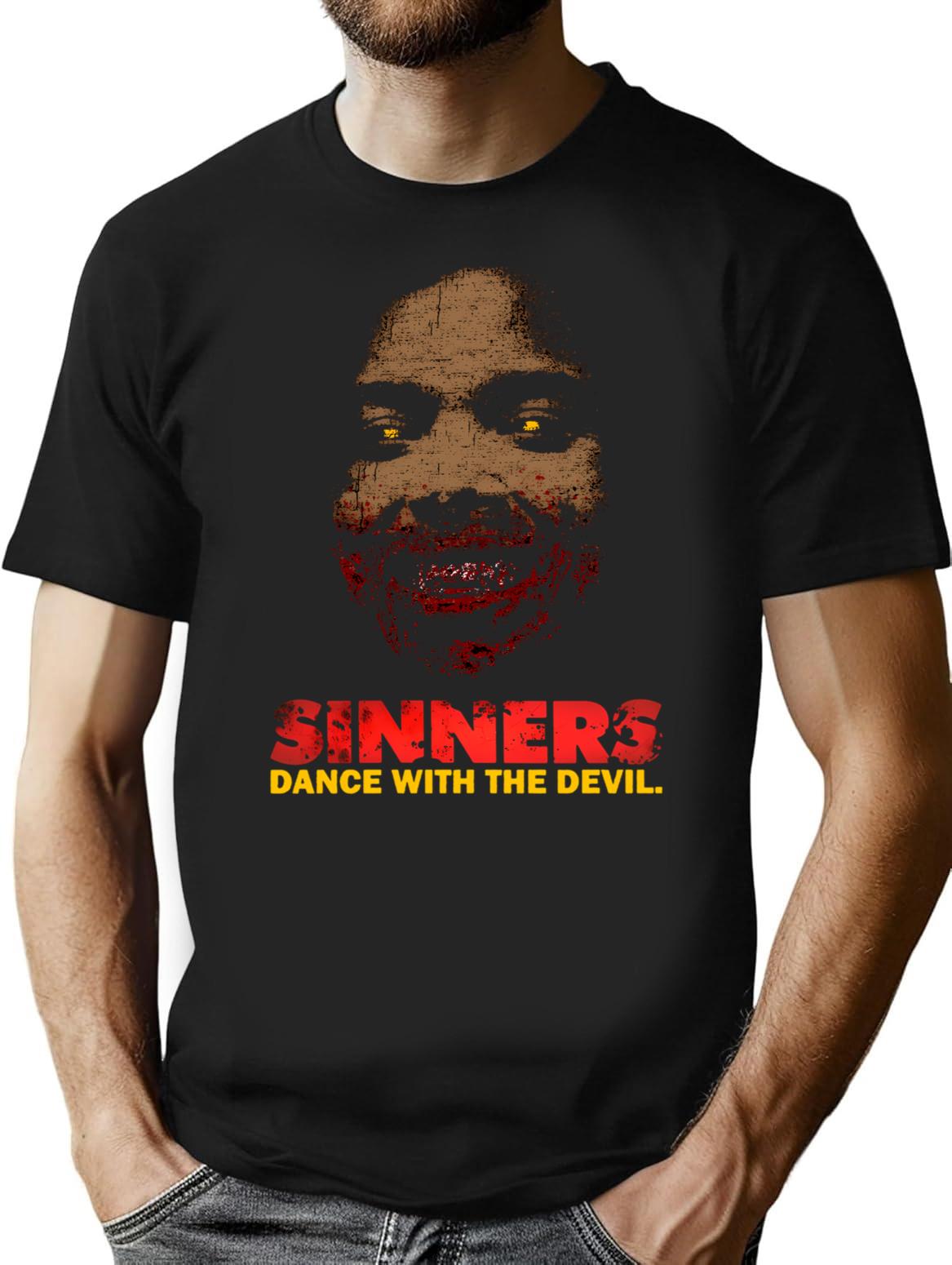 Sinners T-Shirt for Men & Women, T-Shirts Graphic Tee - Black