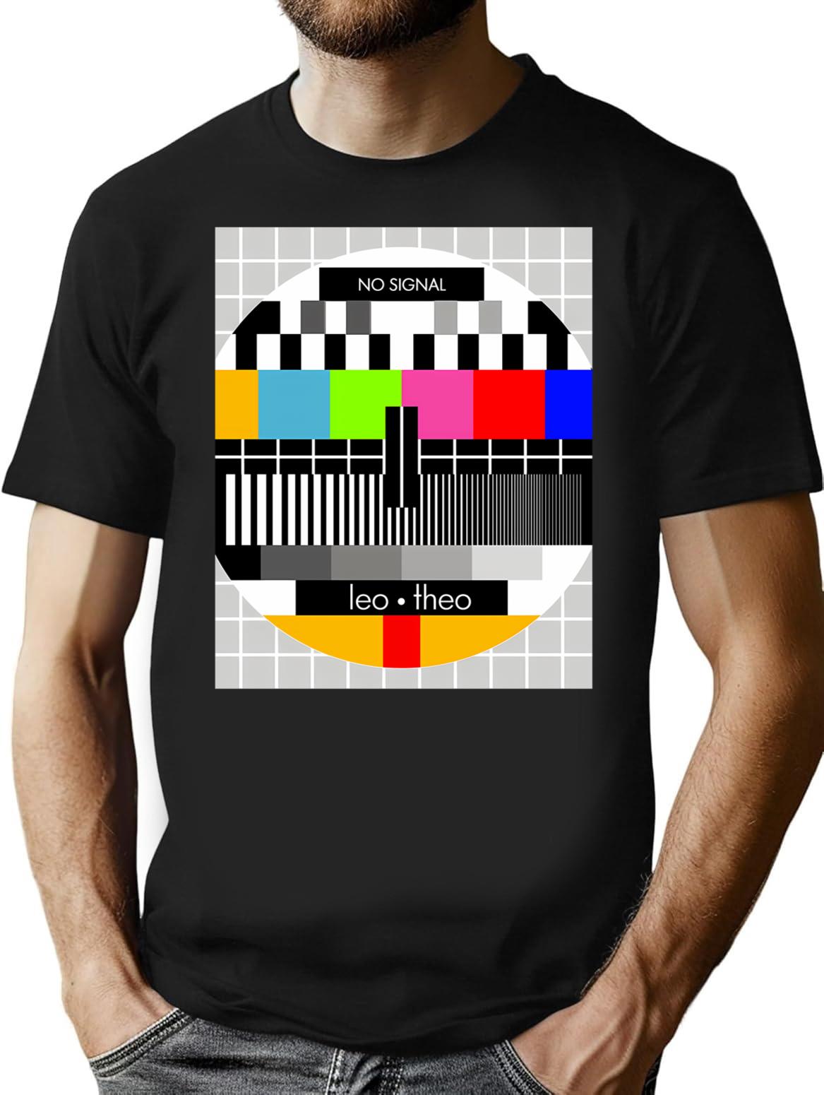 Testival No Signal Tv Test Screen Minimalist Graphic T-Shirt - Unisex Streetwear Tee - Black