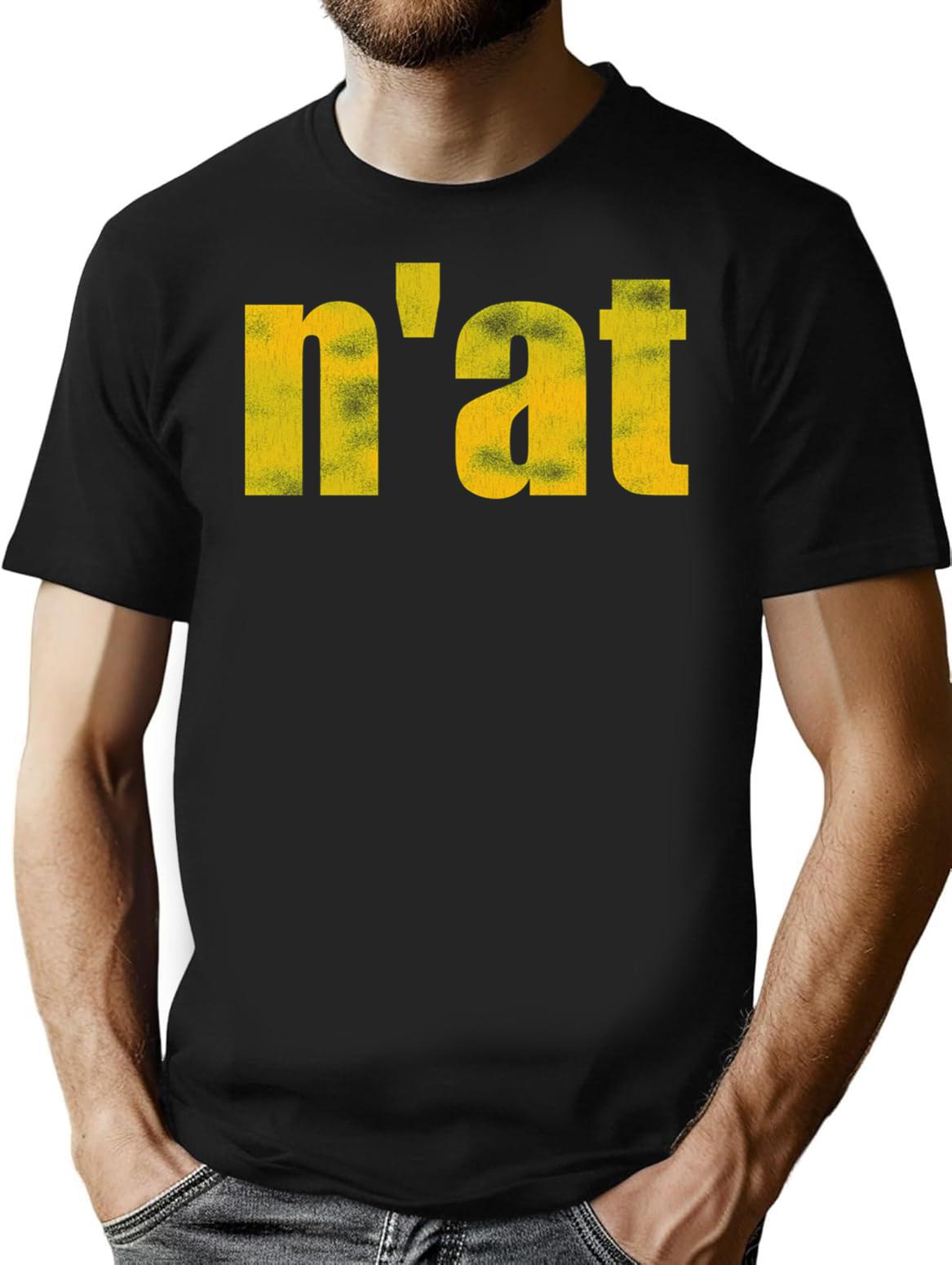 Vintage N'At (Pittsburgh) Text Minimalist Graphic T-Shirt - Unisex Streetwear Tee - Black
