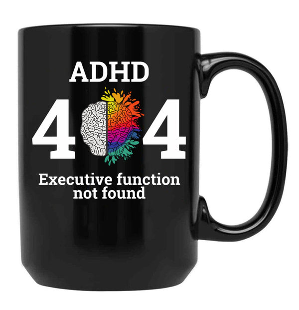 404 Error Code Executive Function Not Found Black Coffee Mug, Gift Coffee Mug - Black