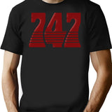 747 Bootleg Tapes Gear V5 Retro Red Bootleg Graphic T-Shirt - Black