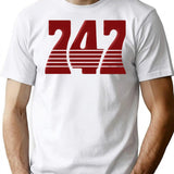 747 Bootleg Tapes Gear V5 Retro Red Bootleg Graphic T-Shirt - White