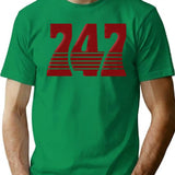 747 Bootleg Tapes Gear V5 Retro Red Bootleg Graphic T-Shirt - Green