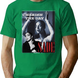 80S Sade On Black Bootleg Graphic T-Shirt - Green