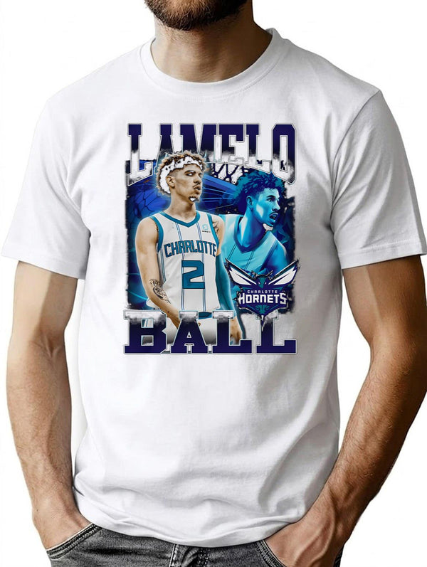 84 Lamelo Bootleg 90S Bootleg Graphic T-Shirt - White