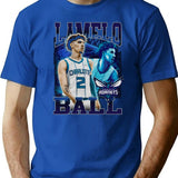 84 Lamelo Bootleg 90S Bootleg Graphic T-Shirt - Blue
