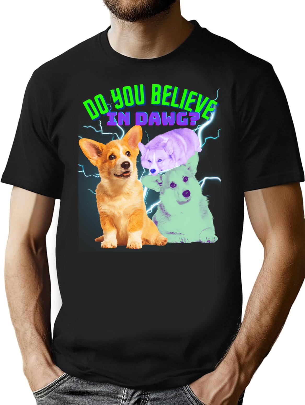 90 Bootleg Corgie Funny Retro Style Bootleg Graphic T-Shirt - Black