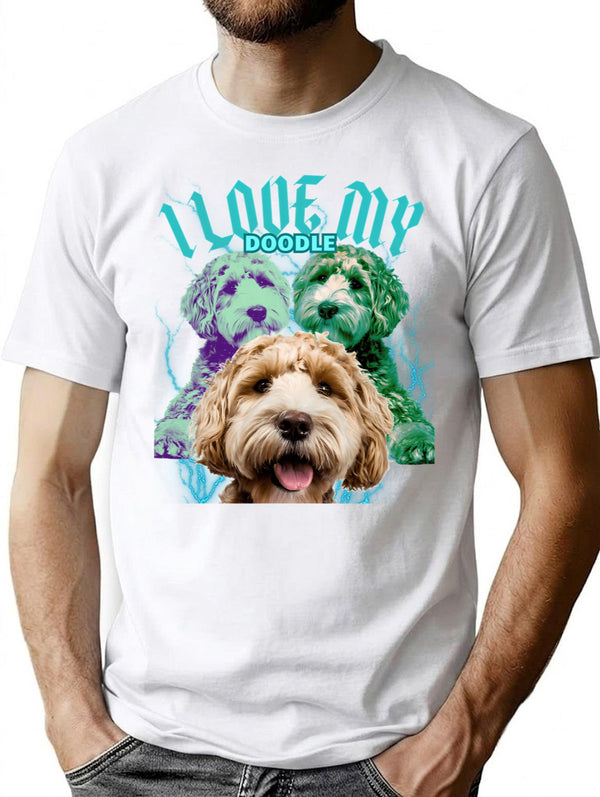 90 Bootleg Doodle Funny Retro Style Bootleg Graphic T-Shirt - White