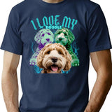 90 Bootleg Doodle Funny Retro Style Bootleg Graphic T-Shirt - Navy