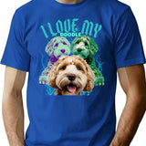 90 Bootleg Doodle Funny Retro Style Bootleg Graphic T-Shirt - Blue