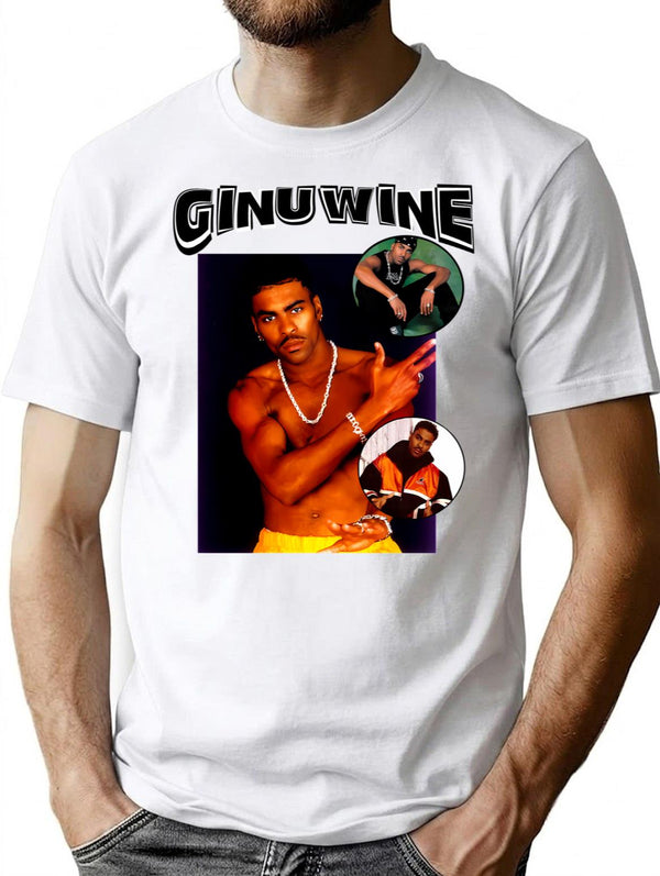 90S Ginuwine Bootleg Graphic T-Shirt - White