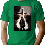 A Journey Of Faith A Bootleg Album Cover With A Cross A Man And A Train Bootleg Graphic T-Shirt - Green