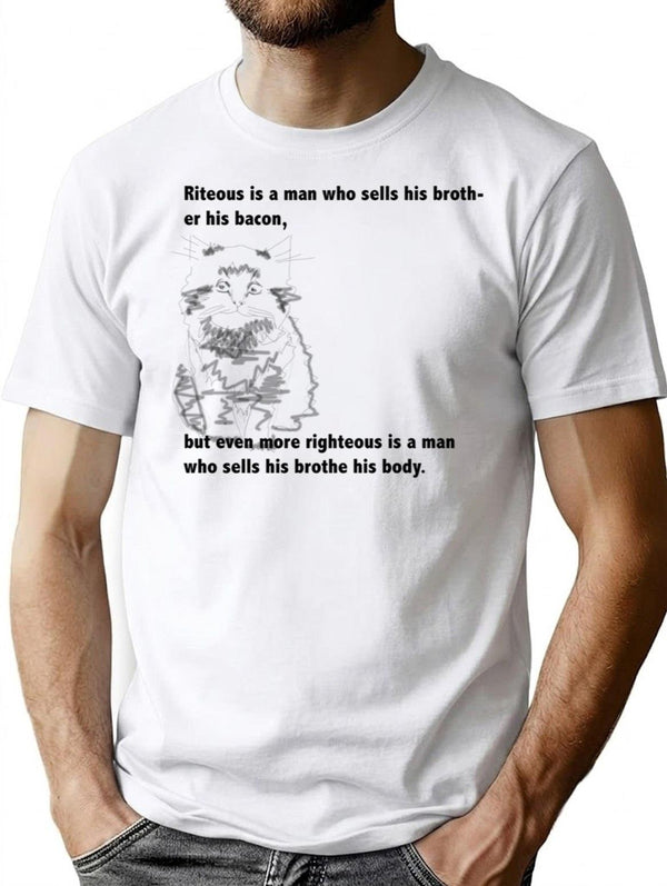 A Riteous Man Bootleg Graphic T-Shirt - White