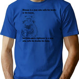 A Riteous Man Bootleg Graphic T-Shirt - Blue