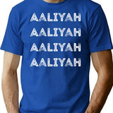 Aaliyah Blue Glowing Art Gift Men Women Bootleg Graphic T-Shirt - Blue