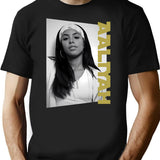Aaliyah Classic Portrait Bootleg Graphic T-Shirt - Black