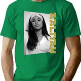 Aaliyah Classic Portrait Bootleg Graphic T-Shirt - Green