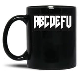 Abcdefu Black Coffee Mug, Gift Coffee Mug