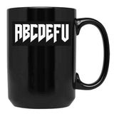 Abcdefu Black Coffee Mug, Gift Coffee Mug - Black