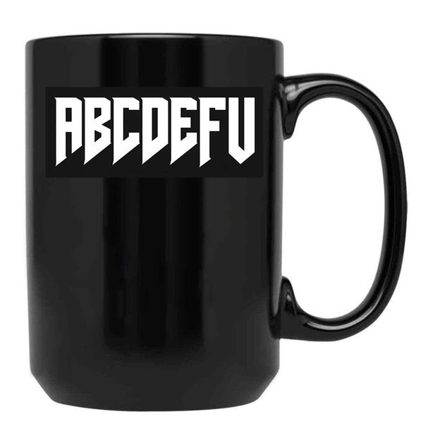 Abcdefu Black Coffee Mug, Gift Coffee Mug - Black