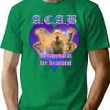 Acab All Capybaras Are Beautiful Bootleg Graphic T-Shirt - Green
