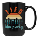 Accounting Pun Lifo The Party Black Coffee Mug, Gift Coffee Mug - Black