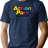 Action Park Vernon New Jersey Vintage Minimalist Graphic T-Shirt - Unisex Streetwear Tee - Navy
