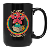 Adopt A Demodog Black Coffee Mug, Gift Coffee Mug - Black