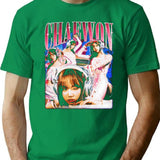 Adorable Chaewon Le Sserafim Bootleg Style Bootleg Graphic T-Shirt - Green