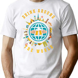 Adult Vacation Drinking Minimalist Graphic T-Shirt - Unisex Streetwear Tee - White