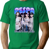 Aespa Bootleg Bootleg Graphic T-Shirt - Green