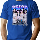 Aespa Bootleg Bootleg Graphic T-Shirt - Blue