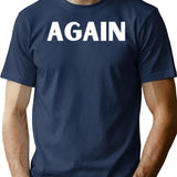 Again Bootleg Graphic T-Shirt - Navy