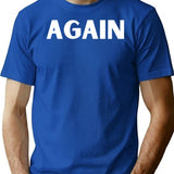 Again Bootleg Graphic T-Shirt - Blue