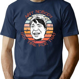 Ain'T Nobody Got Time For That Meme Retro Sunset In Black Minimalist Graphic T-Shirt - Unisex Streetwear Tee - Navy