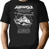 Airwolf Minimalist Graphic T-Shirt - Unisex Streetwear Tee - Black