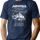 Airwolf Minimalist Graphic T-Shirt - Unisex Streetwear Tee - Navy