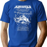 Airwolf Minimalist Graphic T-Shirt - Unisex Streetwear Tee - Blue