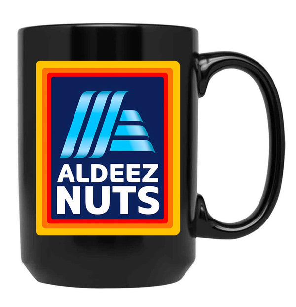 Aldeez Nuts Black Coffee Mug, Gift Coffee Mug - Black