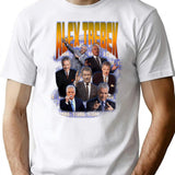 Alex Trebek Minimalist Graphic T-Shirt - Unisex Streetwear Tee - White