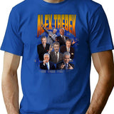 Alex Trebek Minimalist Graphic T-Shirt - Unisex Streetwear Tee - Blue